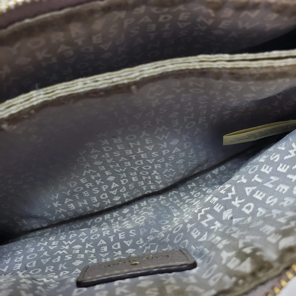 Kate Spade New York Leila Womens Leather‎ Triple Gusset Crossbody Bag Taupe Nude